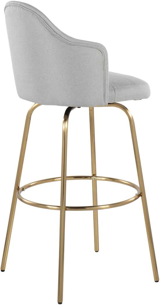 Enilla III Light Gray Barstool, Set of 2 - Thumbnail - Image 7