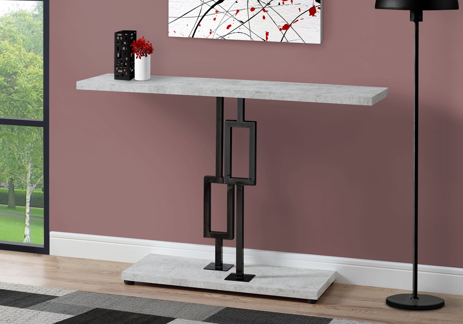 Enloe Gray Console Table - Thumbnail - Image 2
