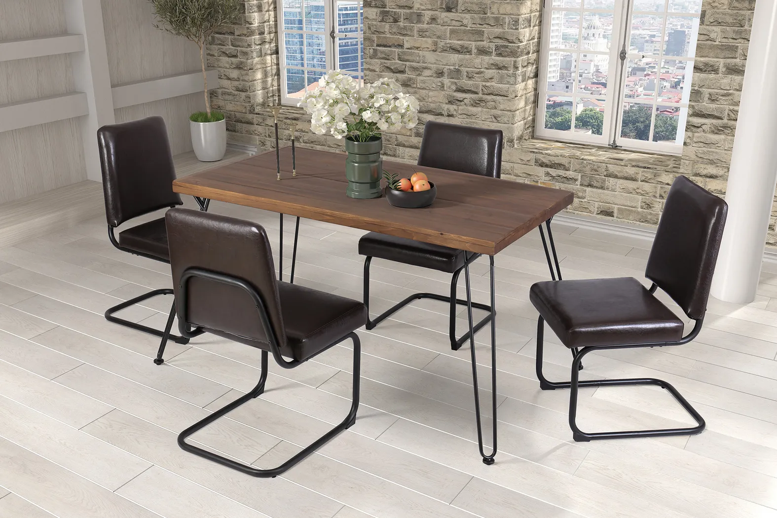 Ennington Brown Dining Table - Thumbnail - Image 8