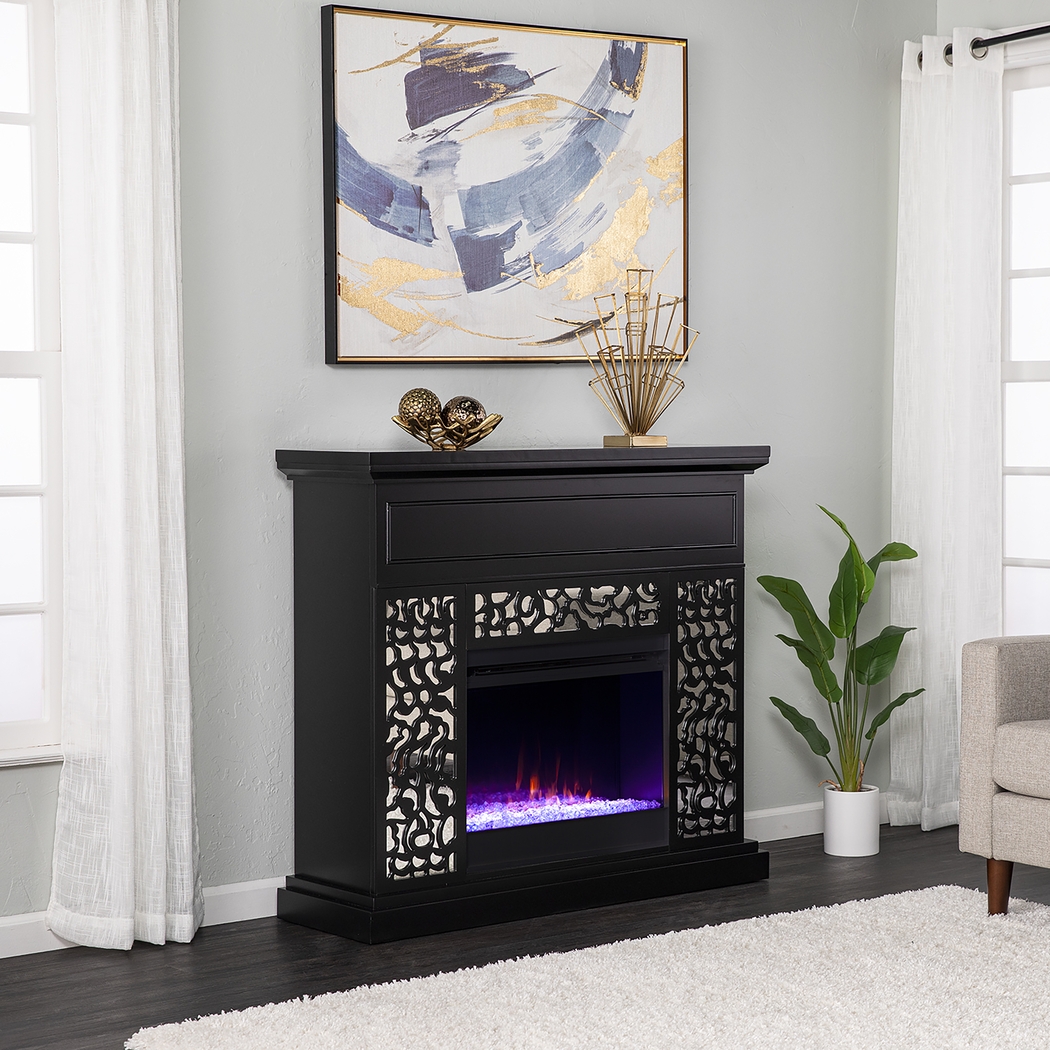 Ennismore I Black 45 in. Console, With Color Changing Electric Fireplace - Thumbnail - Image 2