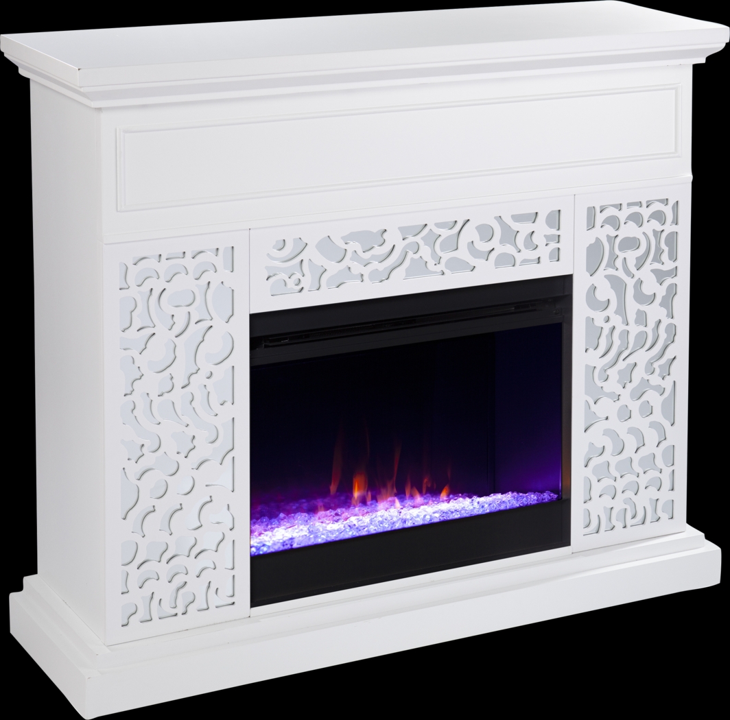 Ennismore I White 46 in. Console, With Color Changing Electric Fireplace - Thumbnail - Image 1