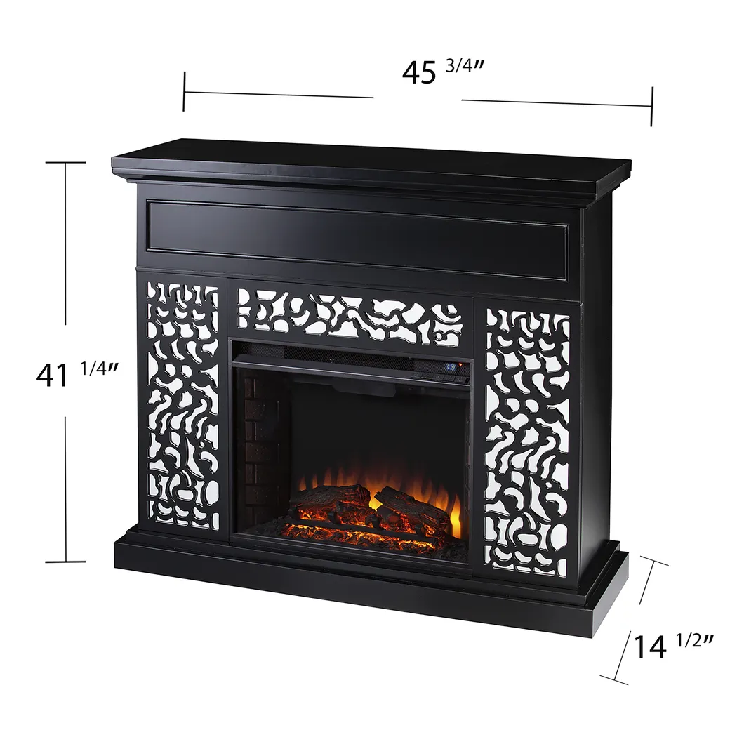 Ennismore II Black 45 in. Console, With Electric Fireplace - Image 7