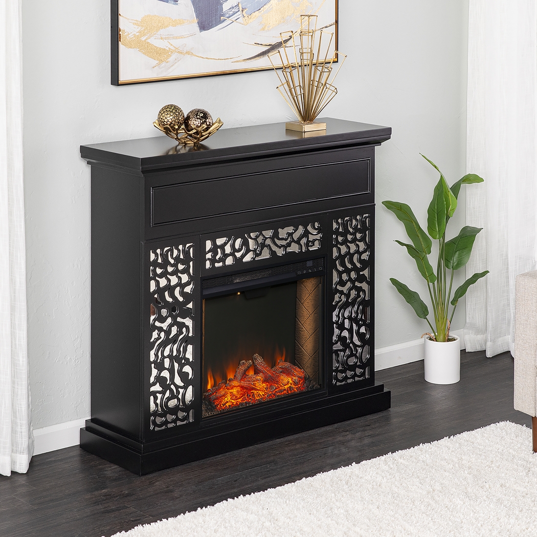Ennismore III Black 45 in. Console, With Smart Electric Fireplace - Thumbnail - Image 2