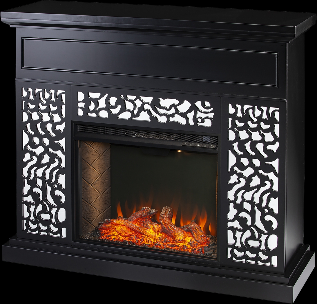 Ennismore III Black 45 in. Console, With Smart Electric Fireplace - Thumbnail - Image 1