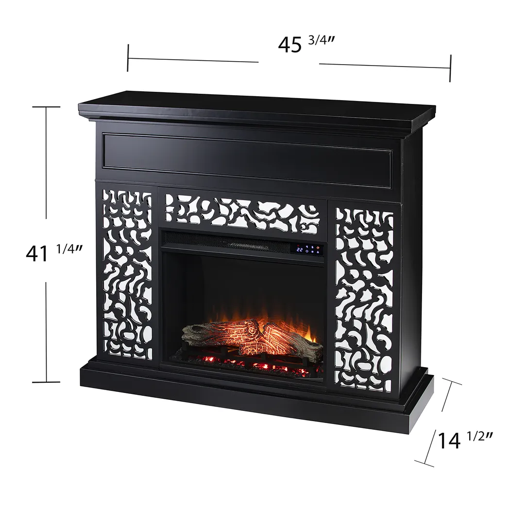 Ennismore IV Black 45 in. Console, With Touch Panel Electric Fireplace - Image 7