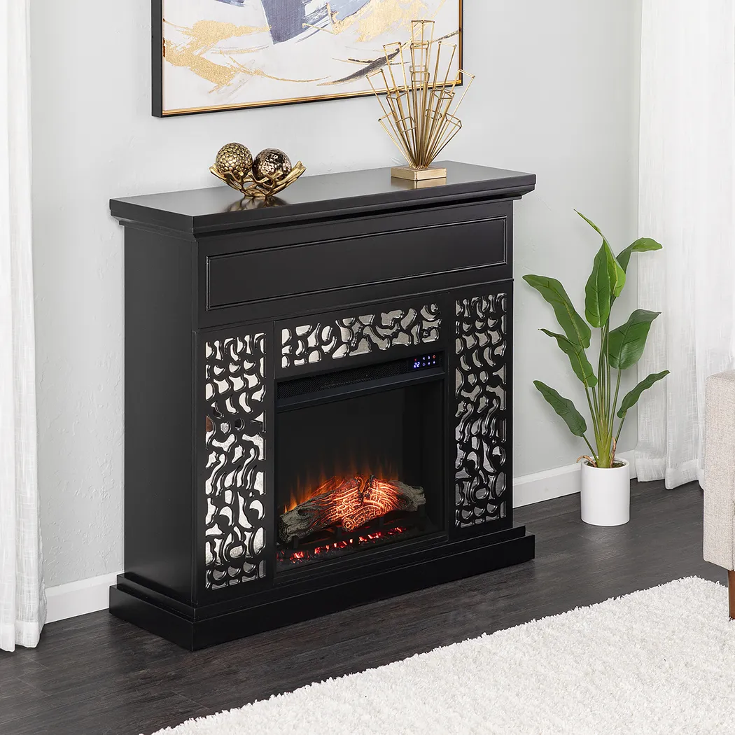 Ennismore IV Black 45 in. Console, With Touch Panel Electric Fireplace - Image 8