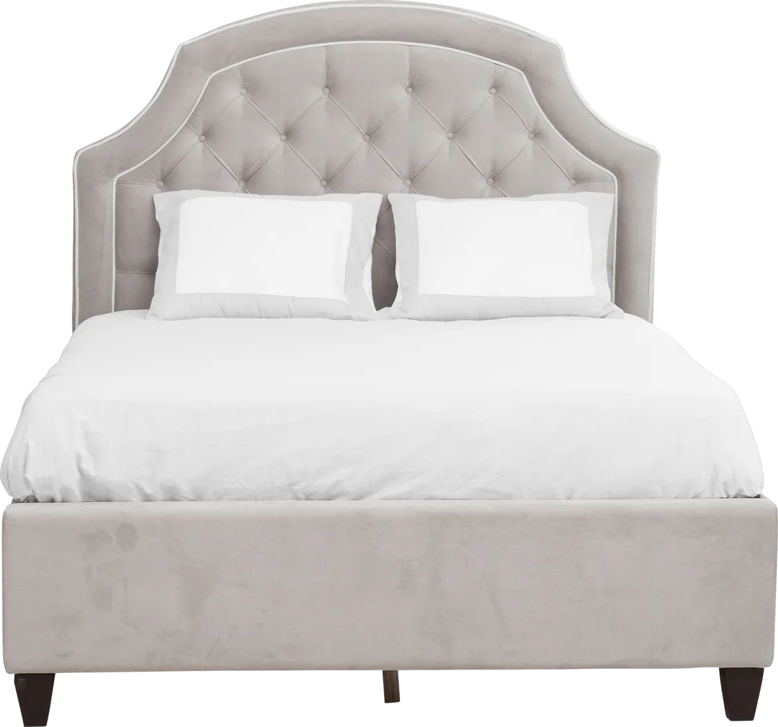 Enoch Gray Queen Bed - Thumbnail - Image 1