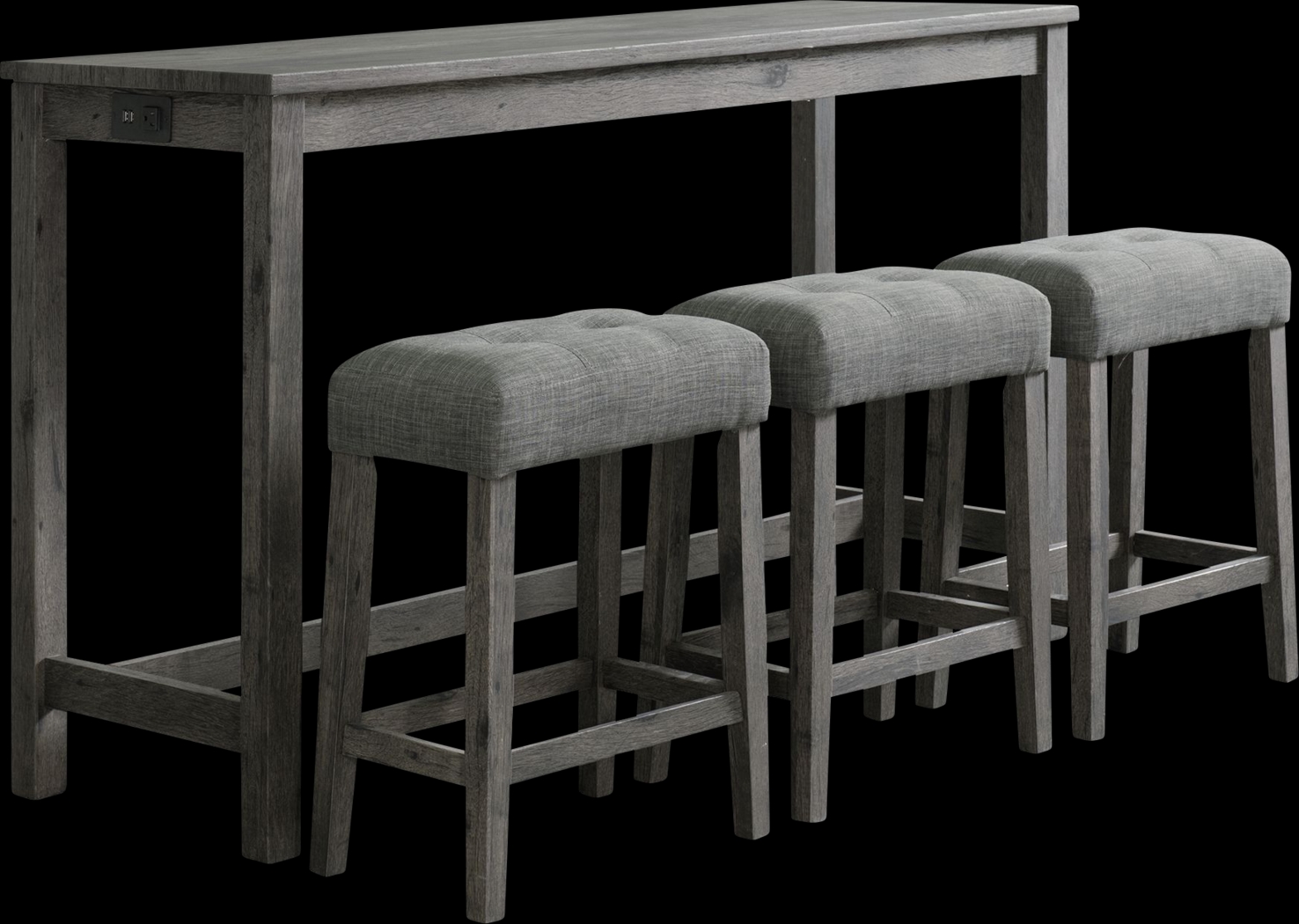 Enoka Charcoal 3 Pc Dining Table Set - Thumbnail - Image 1