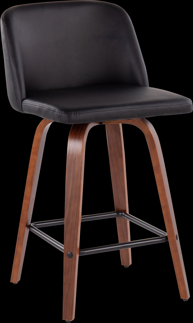 Enora Ann Black Counter Height Stool, Set of 2 - Thumbnail - Image 2