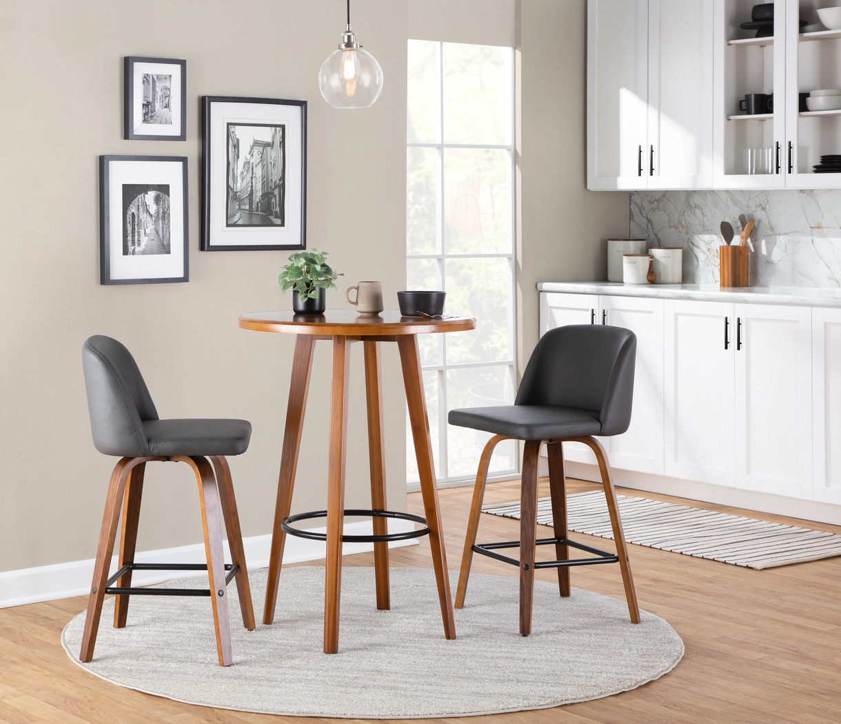 Enora Ann Gray Counter Height Stool, Set of 2 - Thumbnail - Image 8