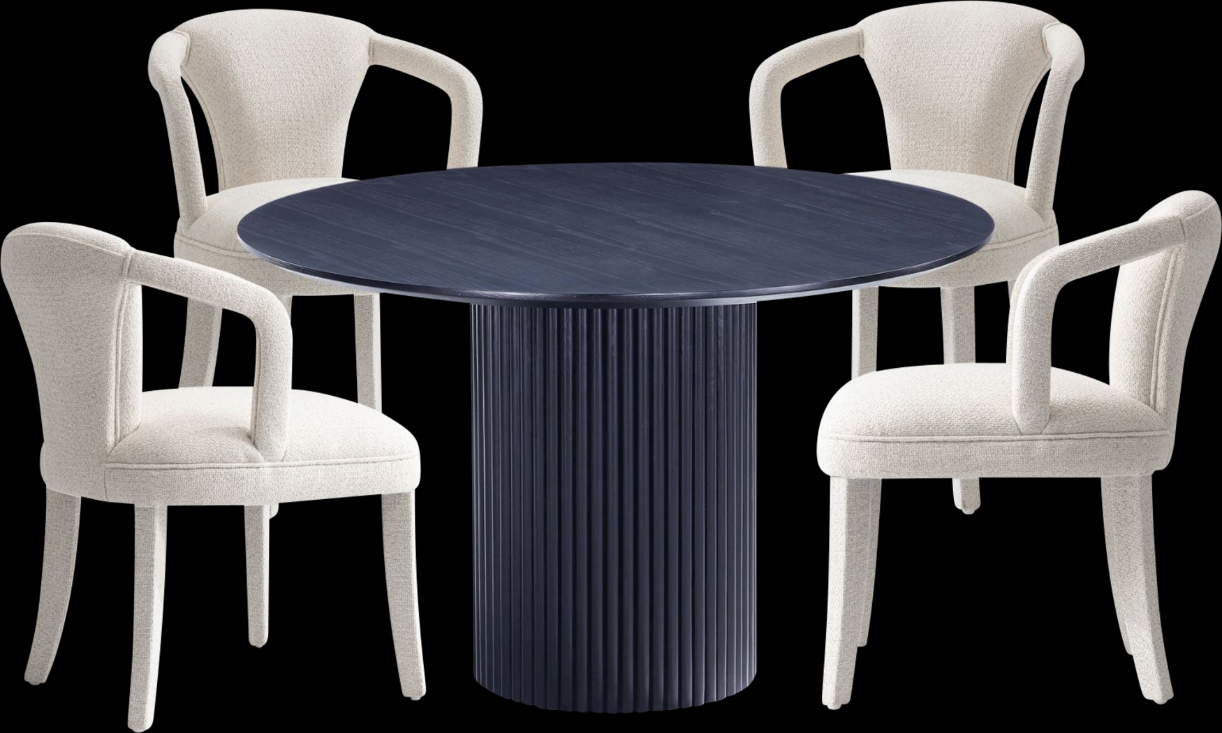 Enramada Black and Ivory 5 Pc Dining Table Set - Thumbnail - Image 1