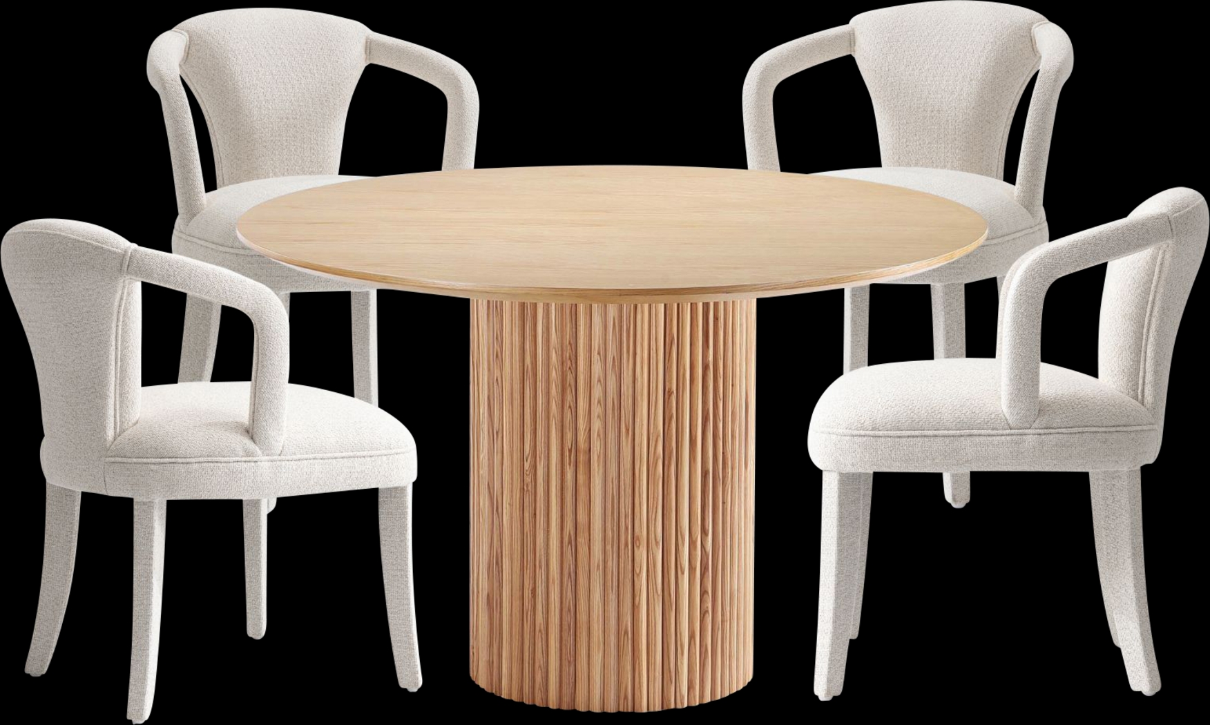 Enramada Natural and Ivory 5 Pc Dining Table Set - Thumbnail - Image 1