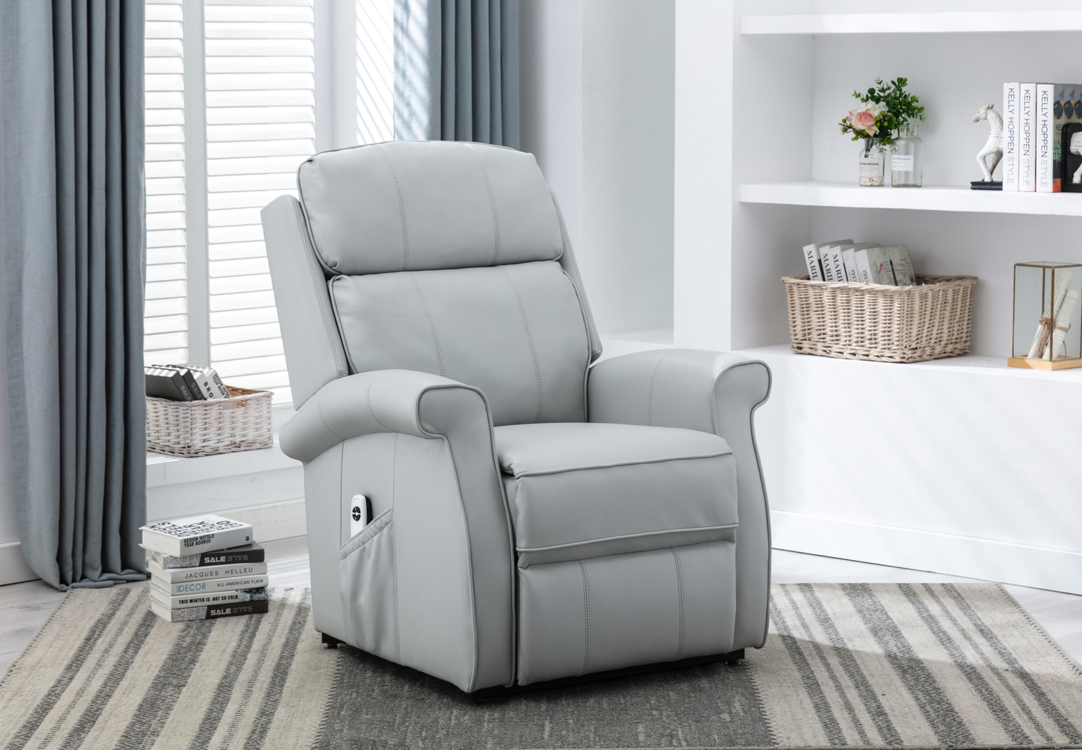 Enright Gray Power Recliner - Thumbnail - Image 7