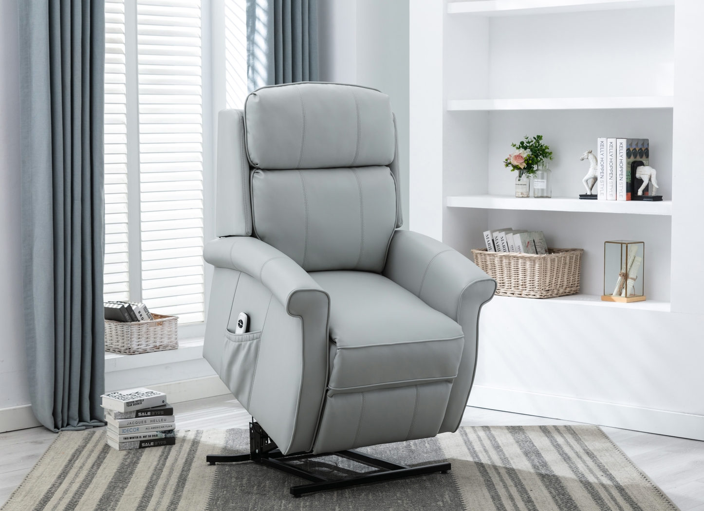 Enright Gray Power Recliner - Thumbnail - Image 8