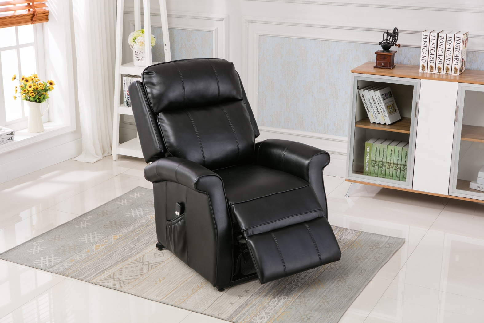 Enright Black Power Recliner - Thumbnail - Image 5