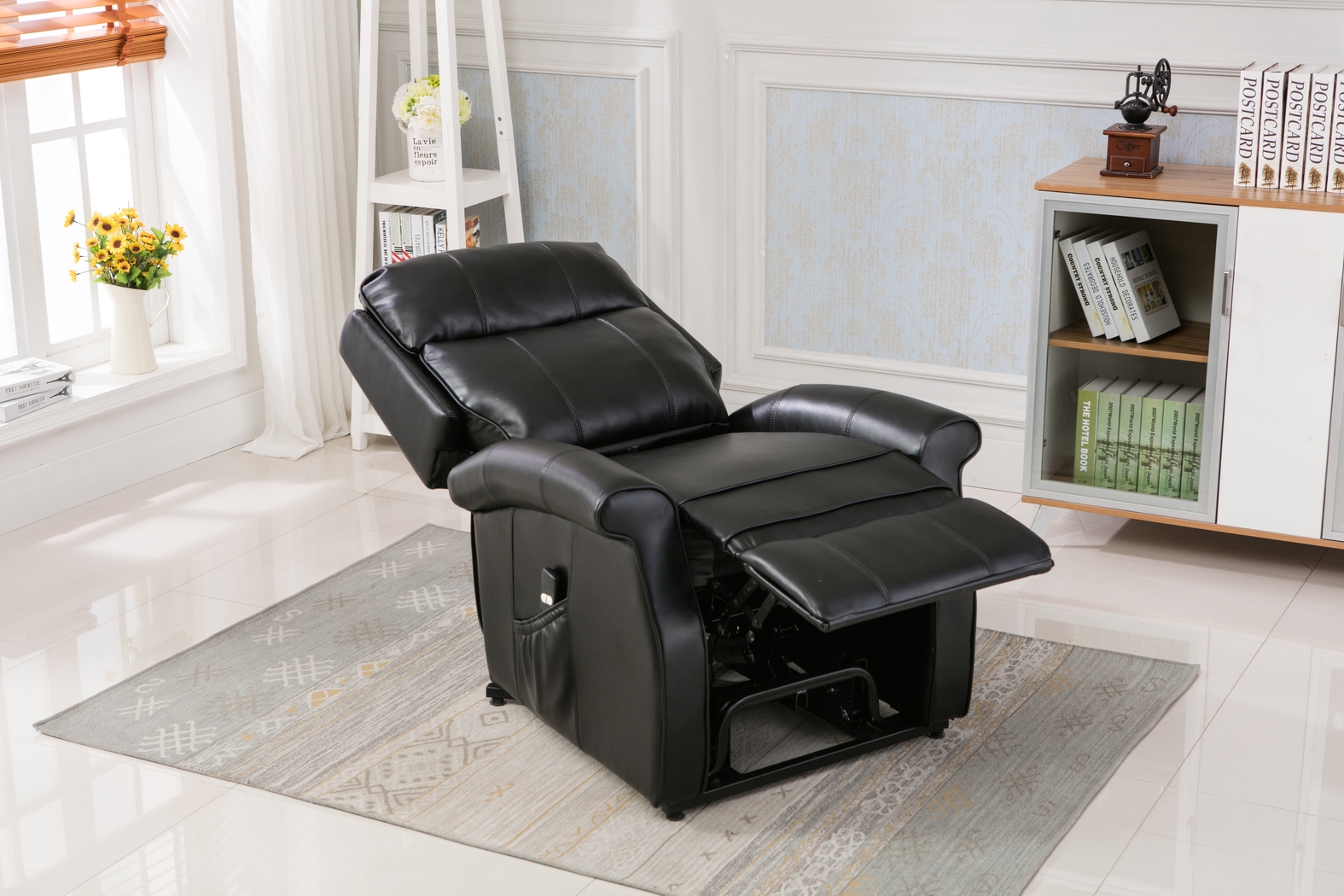 Enright Black Power Recliner - Thumbnail - Image 6