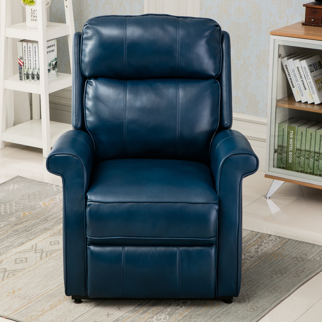 Enright Blue Power Recliner - Thumbnail - Image 3