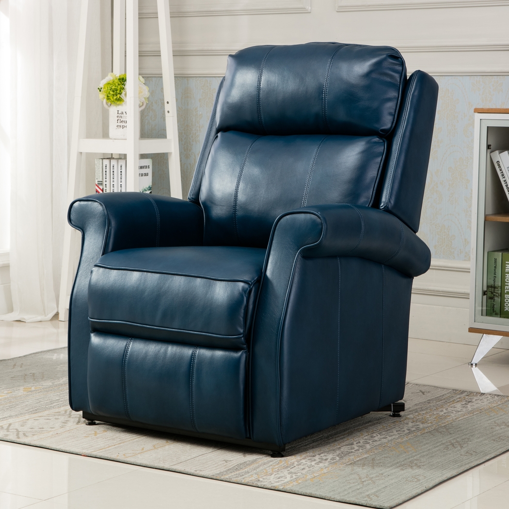 Enright Blue Power Recliner - Thumbnail - Image 7