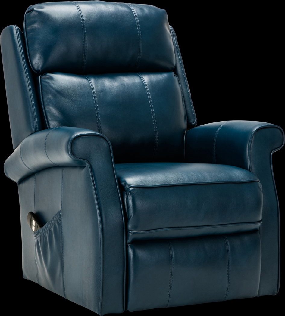 Enright Blue Power Recliner - Thumbnail - Image 1