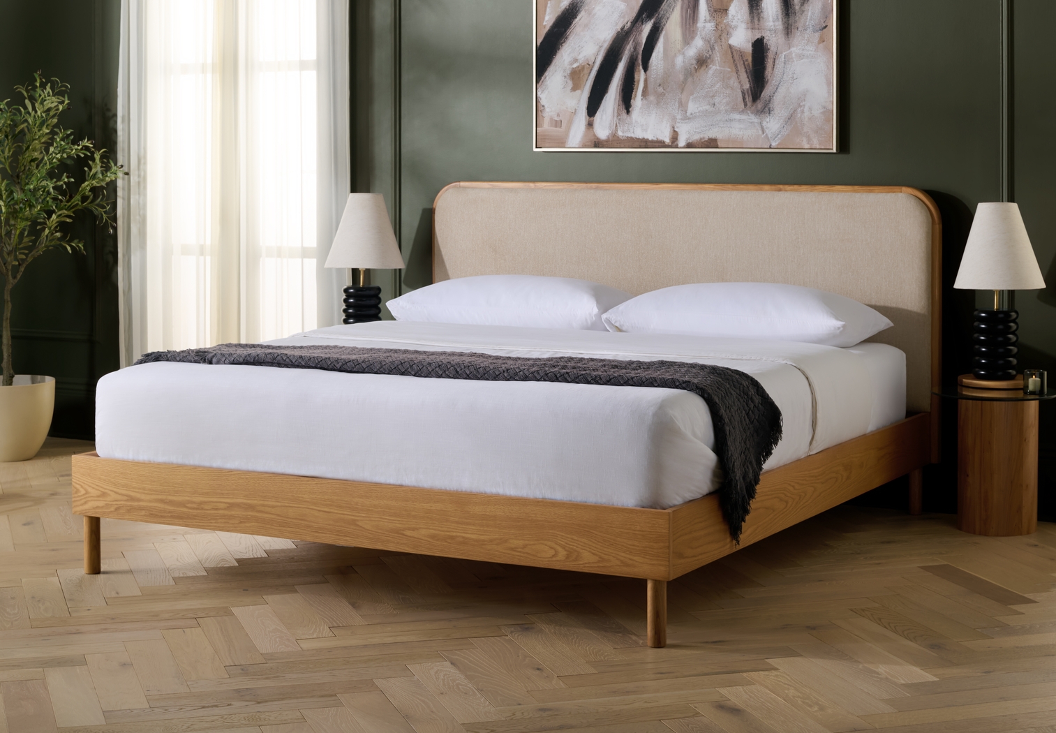 Enrith Natural King Bed - Thumbnail - Image 2