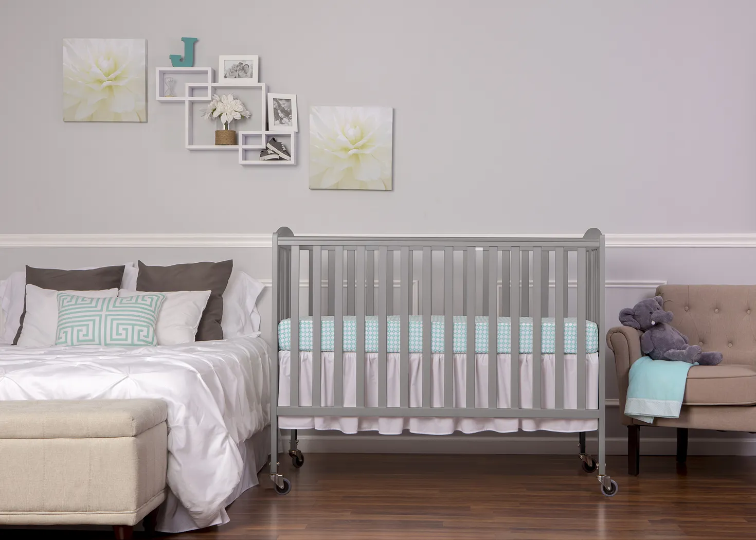 Ensly Gray Full Folding Crib - Thumbnail - Image 8