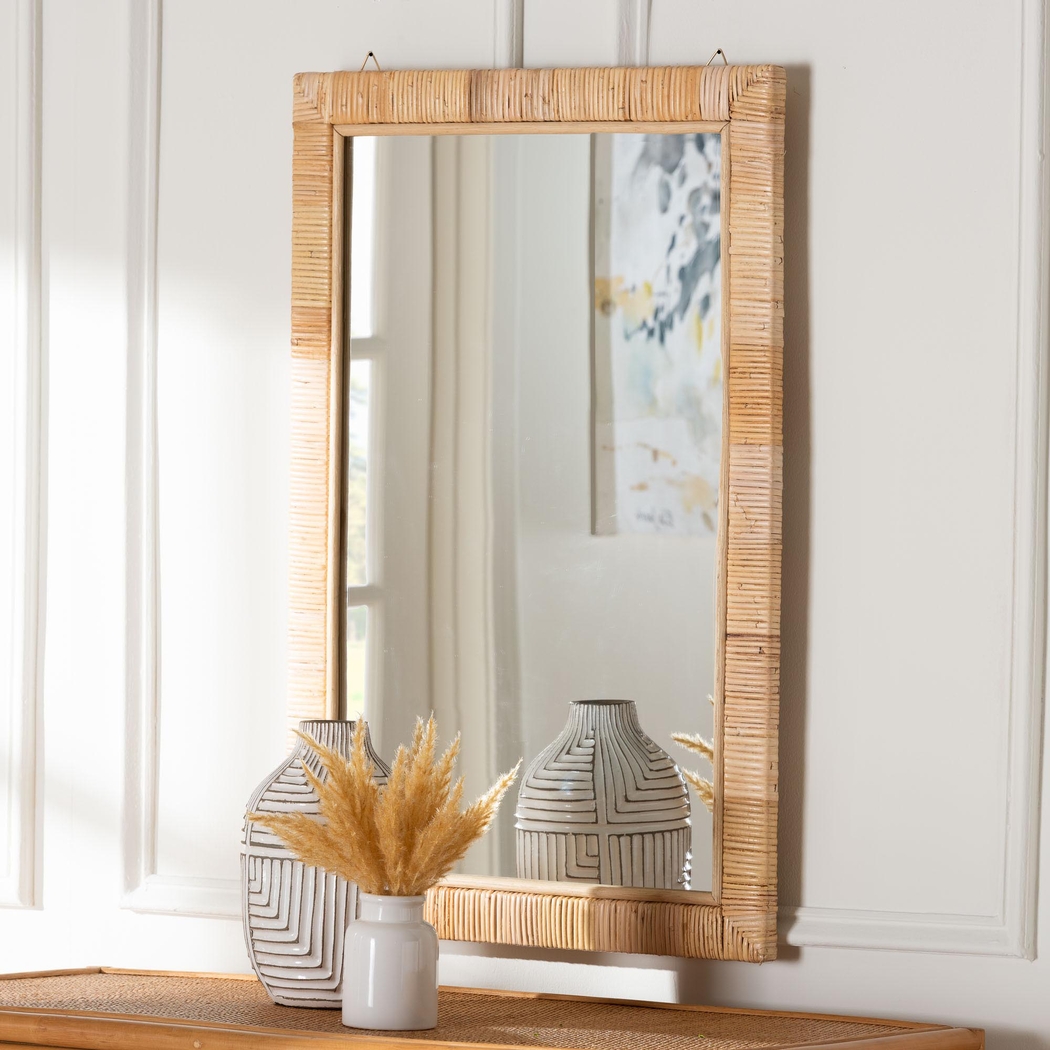 Enterline Brown Rectangle Mirror - Thumbnail - Image 2