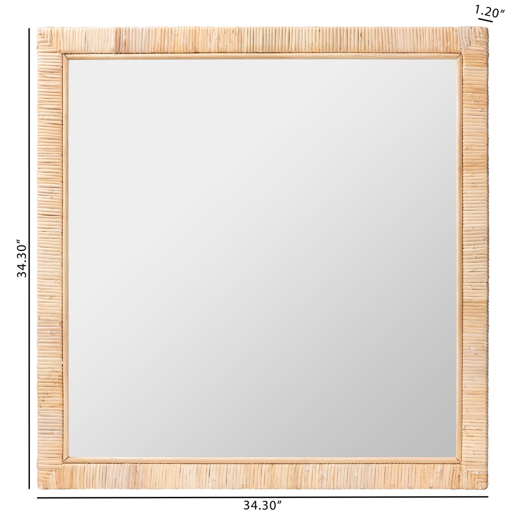 Enterline Brown Square Mirror - Thumbnail - Image 4