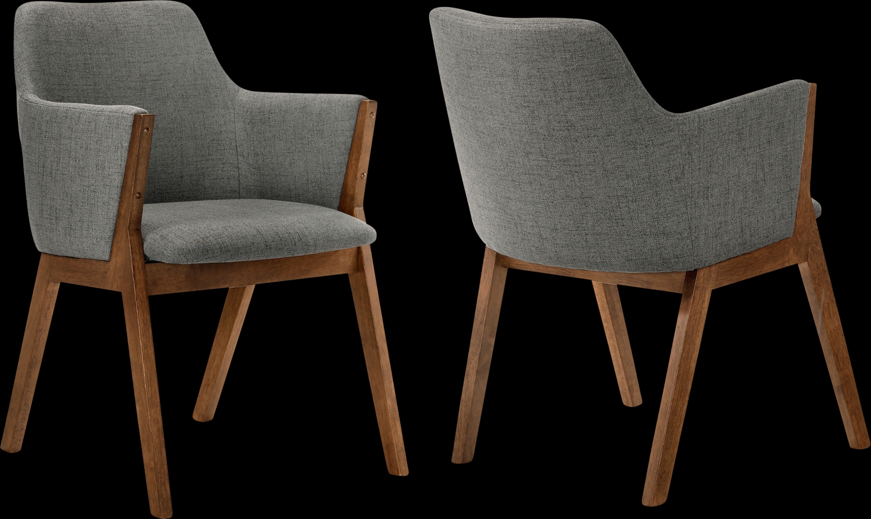 Enzaran Charcoal Dining Chairs, Set of 2 - Thumbnail - Image 1
