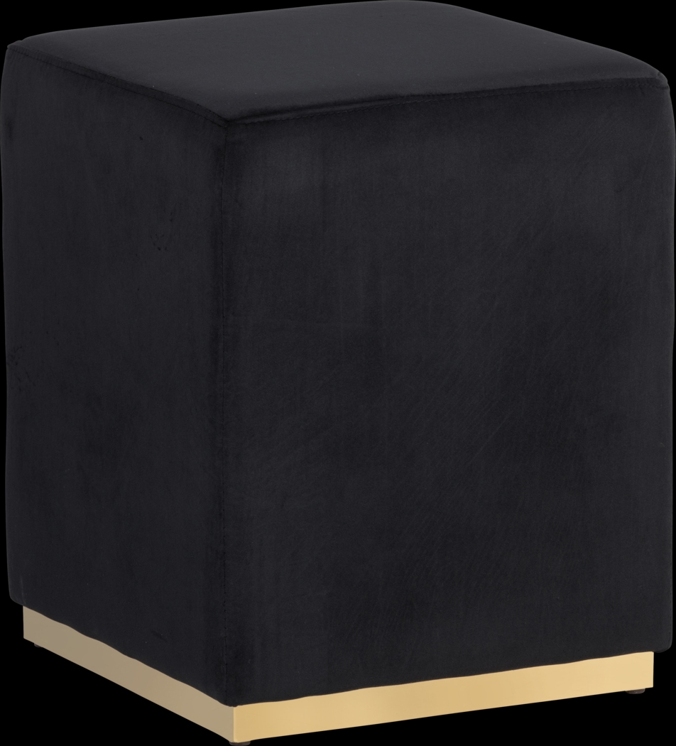 Enze Black Ottoman - Thumbnail - Image 1
