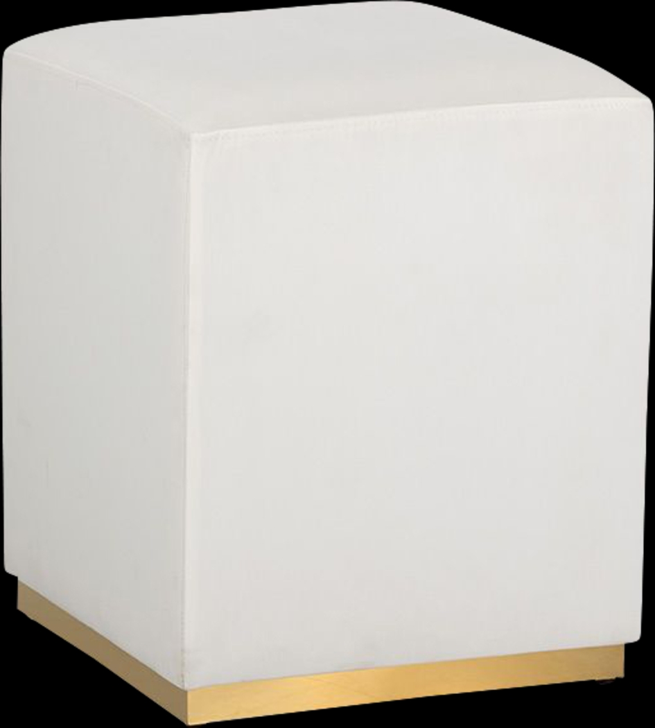 Enze Cream Ottoman - Thumbnail - Image 1