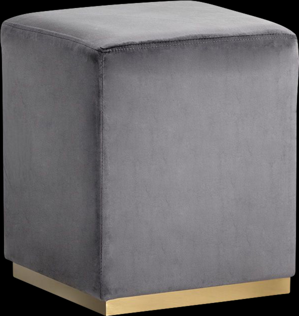 Enze Gray Ottoman - Thumbnail - Image 1