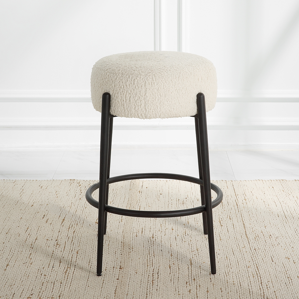 Enzian White Counter Height Stool - Thumbnail - Image 4