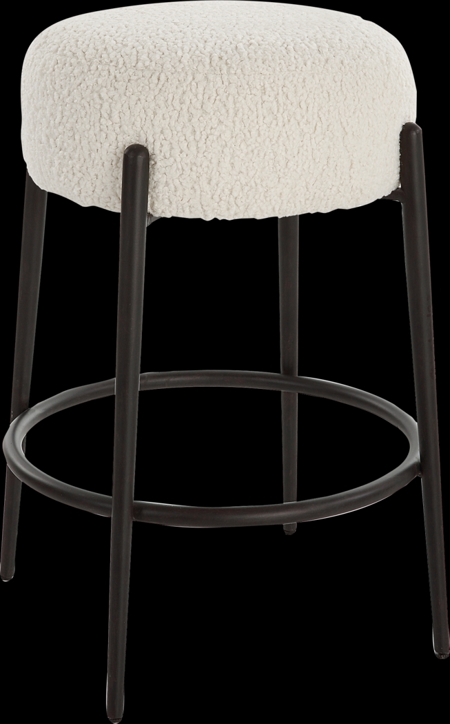Enzian White Counter Height Stool - Thumbnail - Image 1
