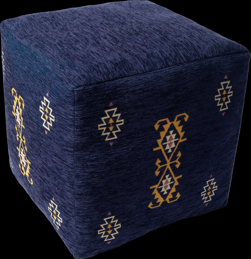Epama Navy/Yellow Pouf - Thumbnail - Image 4