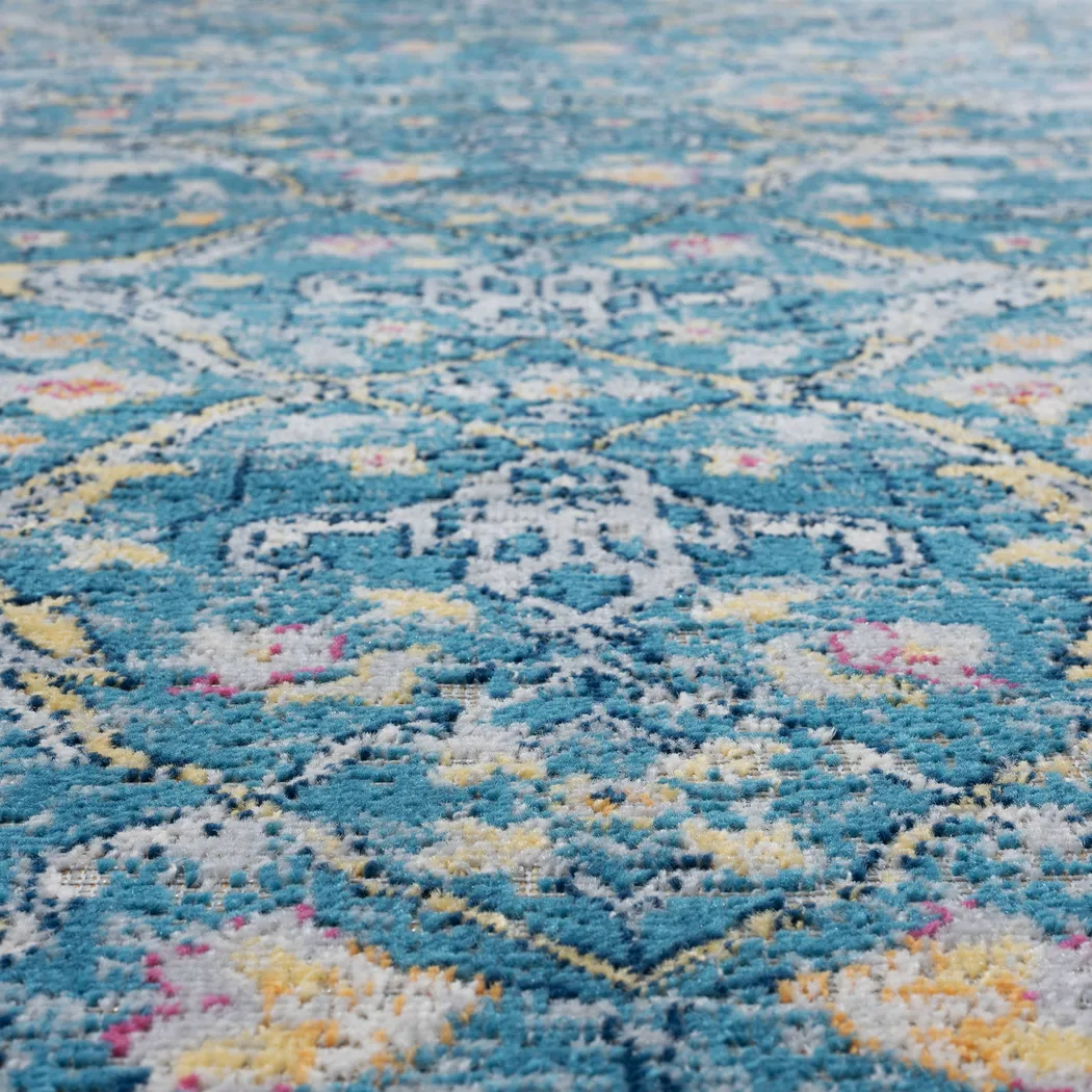 Epder Blue/Cream 5'3 x 7'10 Indoor/Outdoor Rug - Image 6