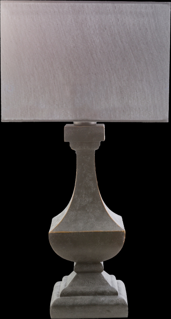Epifanio Gray Outdoor Table Lamp with Gray Shade - Thumbnail - Image 1