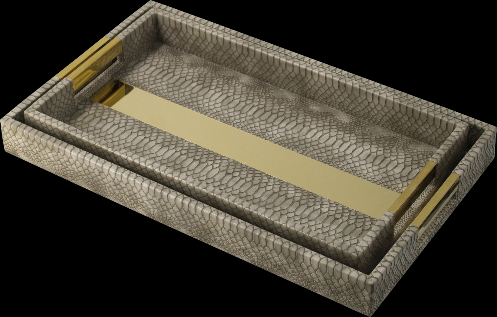 Epifort Gold Tray, Set of 2 - Thumbnail - Image 1