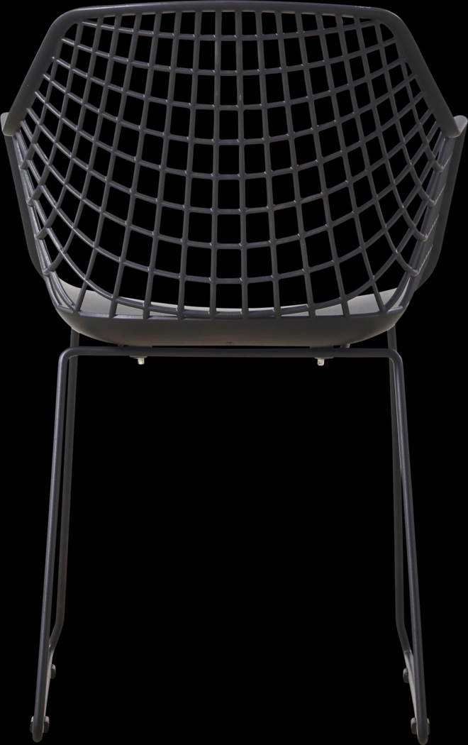 Outdoor Epperson Black Chair, Set of 2 - Thumbnail - Image 6