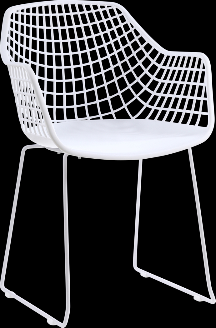 Outdoor Epperson White Chair, Set of 2 - Thumbnail - Image 2