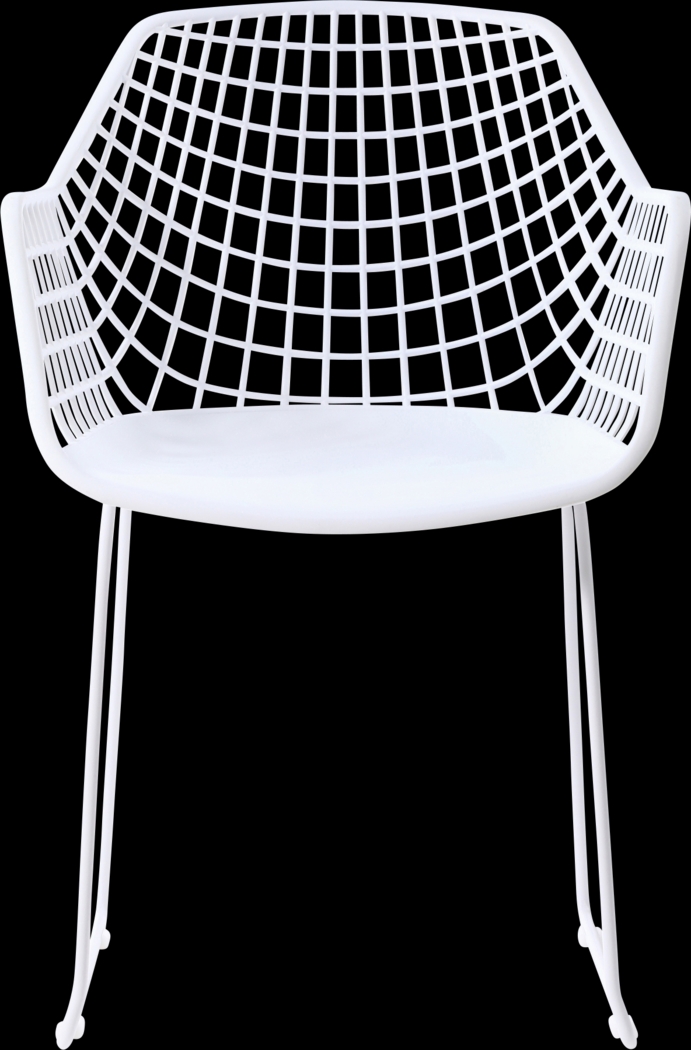 Outdoor Epperson White Chair, Set of 2 - Thumbnail - Image 3