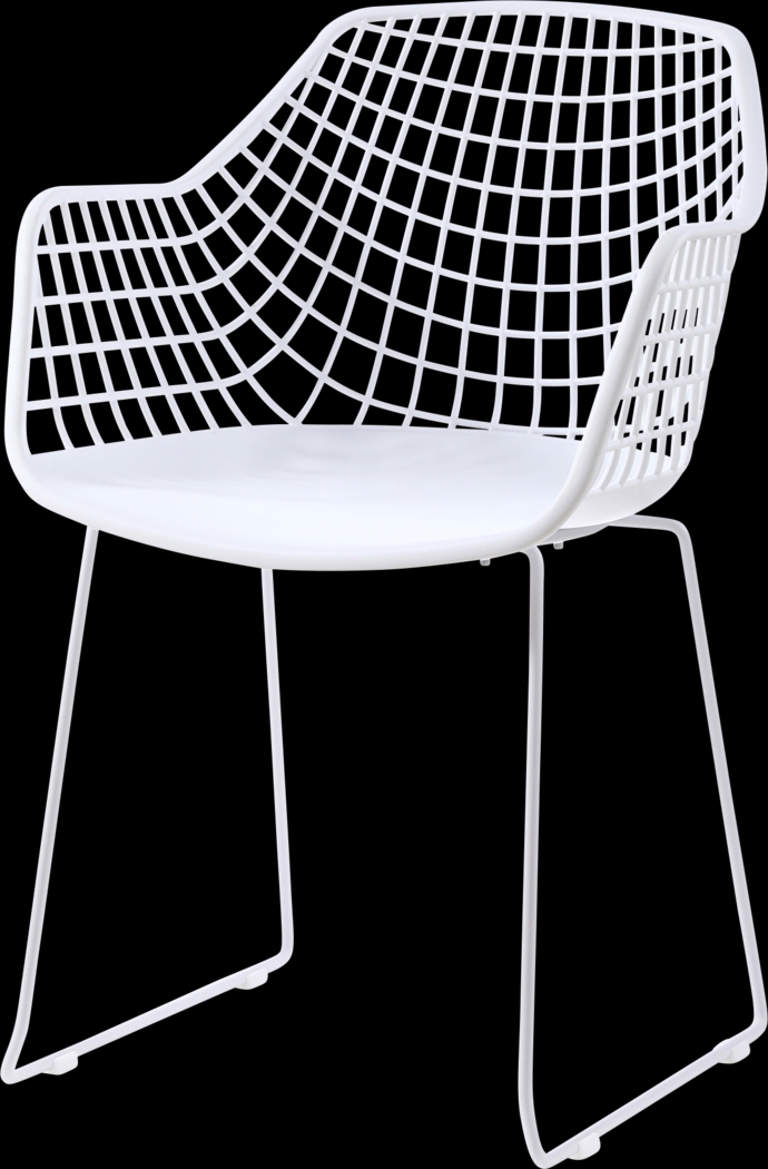 Outdoor Epperson White Chair, Set of 2 - Thumbnail - Image 4