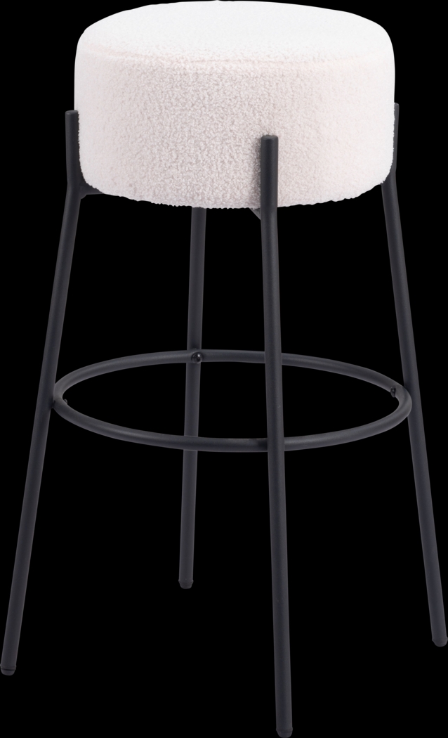 Equine White Barstool, Set of 2 - Thumbnail - Image 3