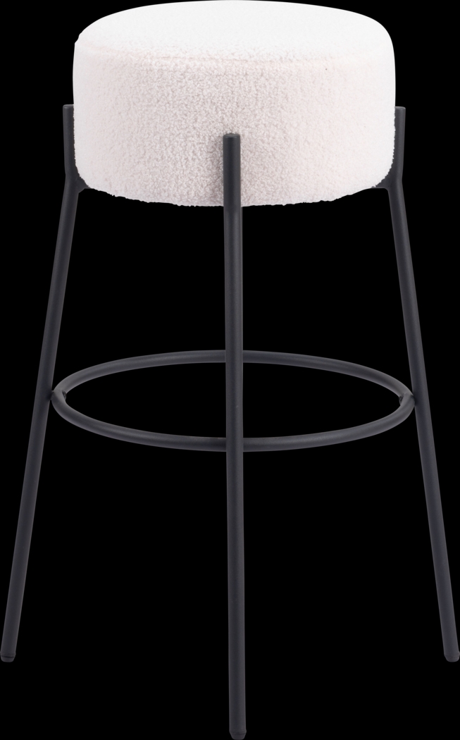 Equine White Barstool, Set of 2 - Thumbnail - Image 4