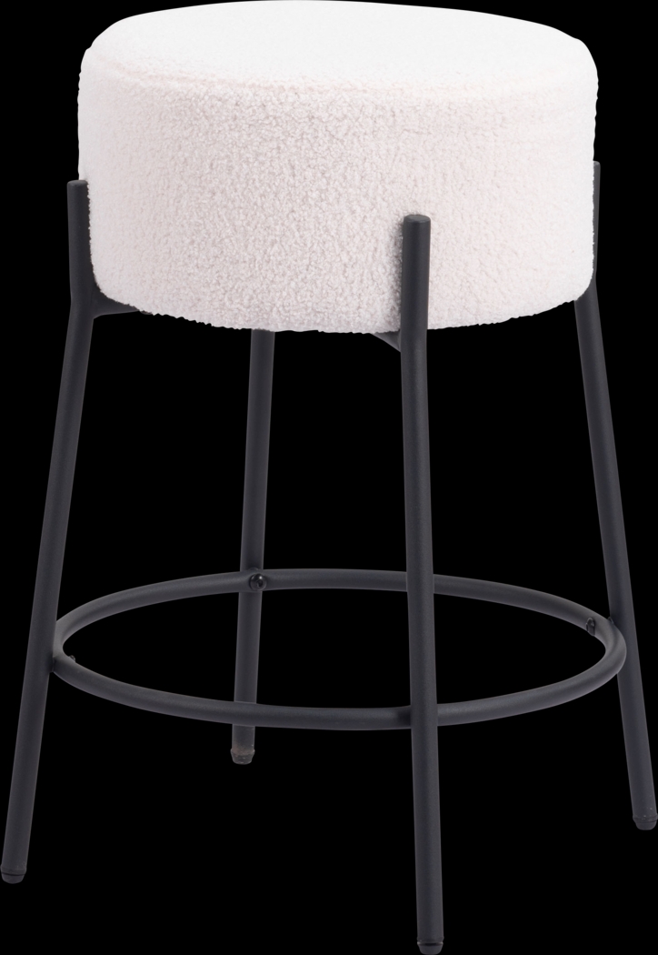 Equine White Counter Height Stool, Set of 2 - Thumbnail - Image 3