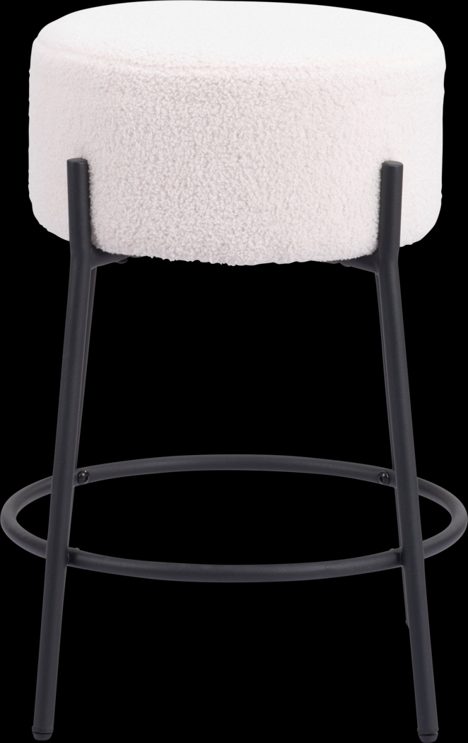 Equine White Counter Height Stool, Set of 2 - Thumbnail - Image 4