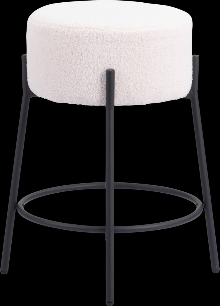 Equine White Counter Height Stool, Set of 2 - Thumbnail - Image 5