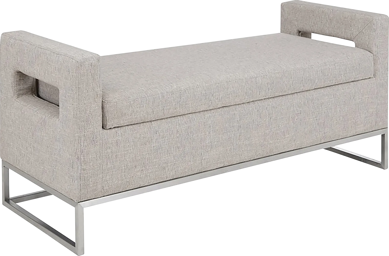 Erato Gray Storage Bench - Thumbnail - Image 1