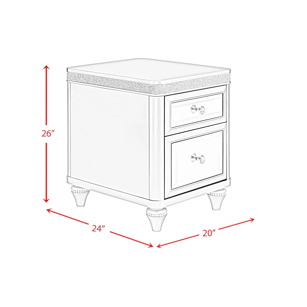 Erato Silver Chairside Table - Thumbnail - Image 11