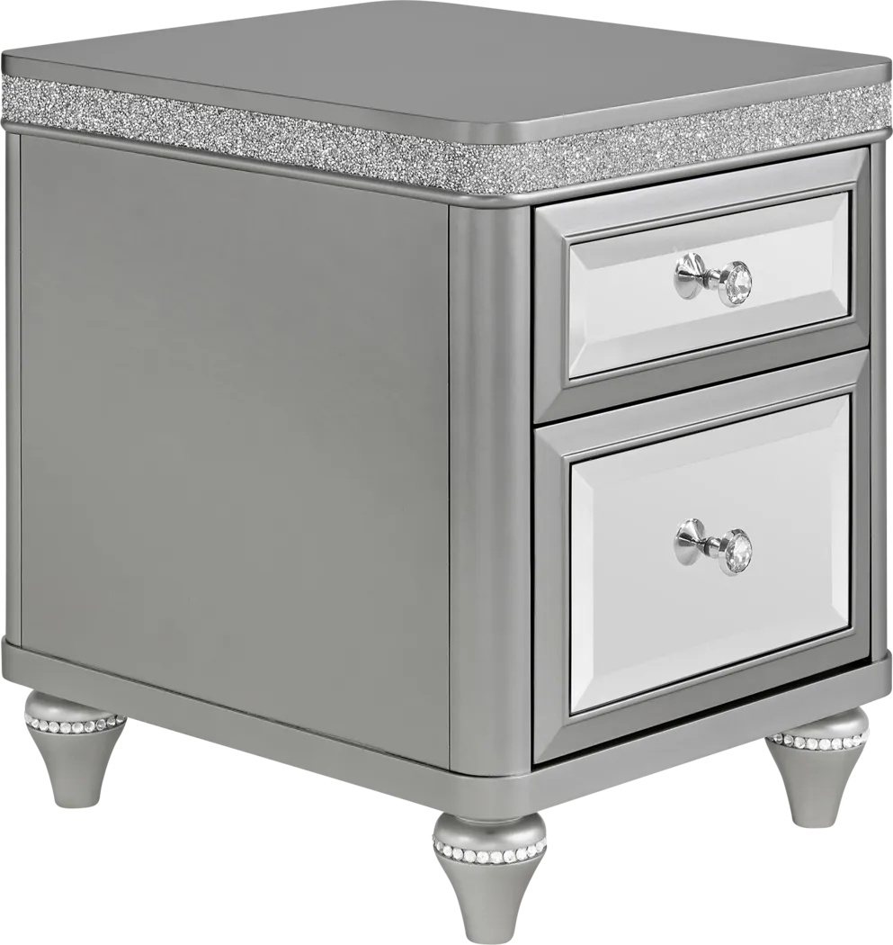 Erato Silver Chairside Table - Thumbnail - Image 1
