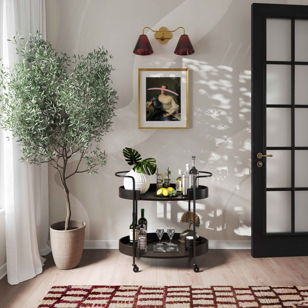 Erburu Black Bar Cart - Thumbnail - Image 2